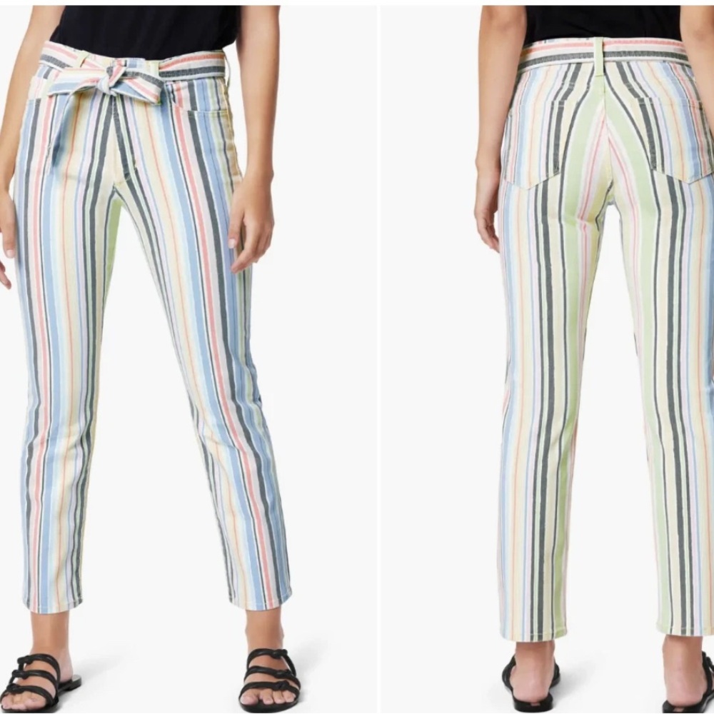 joe's the luna cigarette jeans in pastel strips